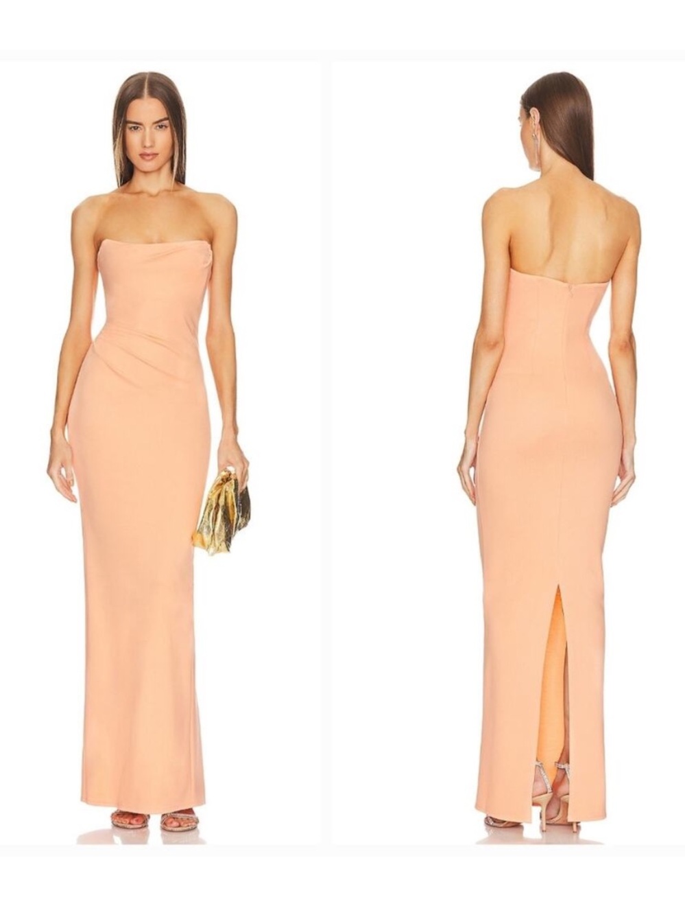NWOT! Michael Costello x REVOLVE Briggs Gown in Peach
